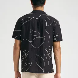 selected homme Selected Black Regular Fit Printed Shirt image 2