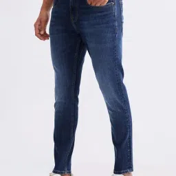 Spykar Dark Blue Cotton Slim Fit Jeans-picture-27