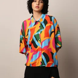 Only Multicolor Viscose Printed Shirt image 2