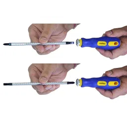 Goodyear 200 mm Blue and Yellow 2 In 1 Combination Screwdriver, GY11556 image 3
