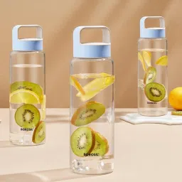 borosil ?Borosil Water Bottle For Hot & Cold Water Set of 3 (Transparent, ?750 ml) image 2
