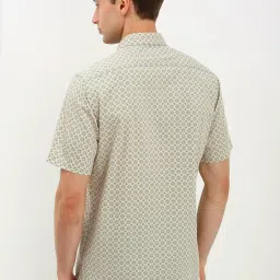 Allen Solly Beige Cotton Slim Fit Printed Shirt image 2