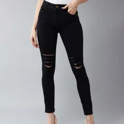 DOLCE CRUDO Black Distressed Jeans-picture-20