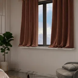Stoa Paris Date Night Caramel Caress Velvet Door Curtain (7 ft) image 2