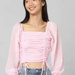 Only Pink Self Design Top-picture-27