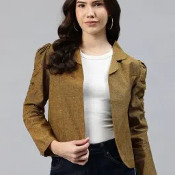 Cottinfab Mustard Cotton Regular Fit Jacket-picture-47