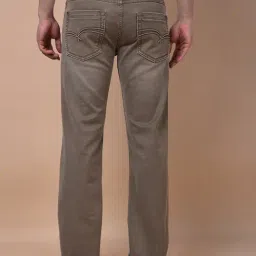 Crimsoune Club Brown Blended Solid Mid Rise Jeans image 2