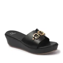 Carlton London Women's Black Casual Sandals image 2