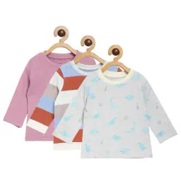 MINIKLUB Boys Multicolor Printed Full Sleeves T-Shirt (Pack Of 3)-image-89