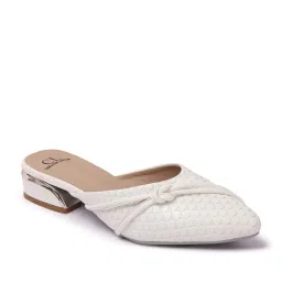 Carlton London Women's White Mules image 2