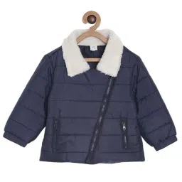 MINIKLUB Boys Navy Solid Full Sleeves Jacket-picture-45