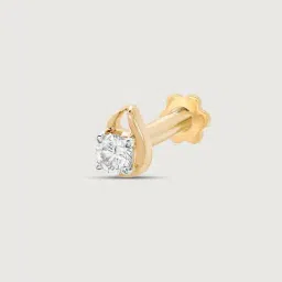 Mia by Tanishq Diamond 14k (585) Yellow Gold Nosepin for Women image 2