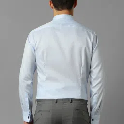 Louis Philippe Blue Cotton Slim Fit Shirt image 2