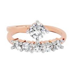 Sparkles Lab Grown Diamond 14k (585) Rose Gold Ring for Women-picture-14