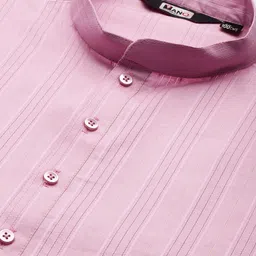 MANQ Men Striped Pure Cotton Kurta with Pyjamas image 3