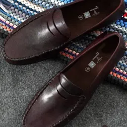 Hoversoul x Nico Nerini Men's Naela Burgundy Loafers-image-85