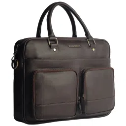 Gauge Machine Brown PU Medium Laptop Messenger Bag image 2