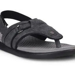 Bata Men's Grey Back Strap Sandals image 4
