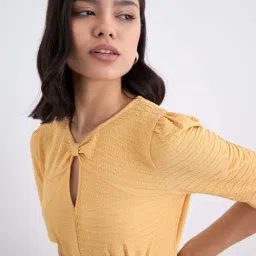 Styli Beige Regular Fit Self Pattern Dress image 5