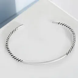 Zavya Masculine Rhodium-Plated 925 Sterling Silver Adjustable Men's Bracelet-picture-16