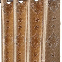 Romee Gold Jaquard Ethnic Curtains and Sheers image 2
