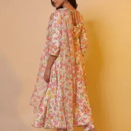 Aurelia Off White Floral Kurta With Pant & Dupatta image 2