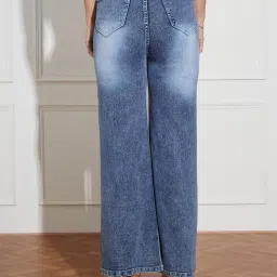 Miss Chase Light Blue Denim Solid Jeans image 2