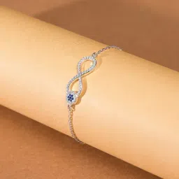 Touch925 925 Silver Evil Eye Infinity Bracelet-image-11