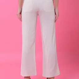 Crimsoune Club White Regular Fit Embroidered casual trousers , Buy, Trousers, India, Tata CLiQ image 2