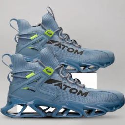 Atom Men's Hollow Man Blue Running Shoes-picture-20