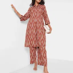 Rangmanch By Pantaloons Burnt Sienna Regular Fit Printed Kurta image 4