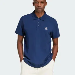 Adidas Originals Blue Cotton Regular Fit Sports Polo-image-24