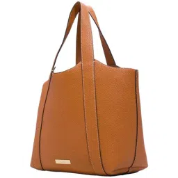 ALDO Orange Solid Medium Tote Handbag with Pouch image 2