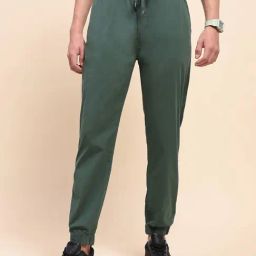 Camla Green Cotton Relaxed Fit Trackpants-picture-16