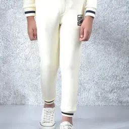 Crimsoune Club Boys Cream Trackpants-image-0