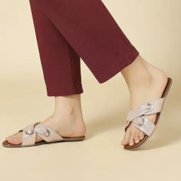 Inc.5 Women's Rose Gold Cross Strap Sandals-picture-13