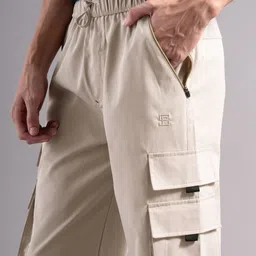 PAUL STREET Men Relaxed Easy Wash Cargos Trousers image 2