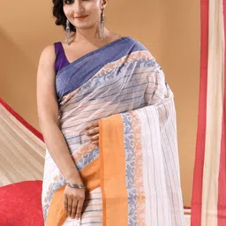 DESH BIDESH Woven Design Pure Cotton Taant Saree-picture-40