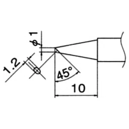 Hakko Soldering Tip T12 Lead Free Solder BC/C Type, T12-BCF1Z image 2