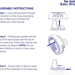 Nuby (USA No-Spill Easy Grip Sippy Cup with Soft Silicone Spout Sipper Cup for Baby, 10 Ounce/300ML 1 Pc (Colors May Vary) image 5