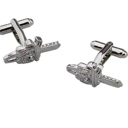 mrcuff Chainsaw Lumberjack Chain Saw Pair Cufflinks in a Presentation Gift Box & Polishing Cloth image 1