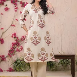 Readiprint Women Floral Printed Kurta with Trousers-image-89