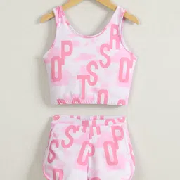 Mark & Mia Sleeveless Two Piece Swimsuit with Text Print-picture-29