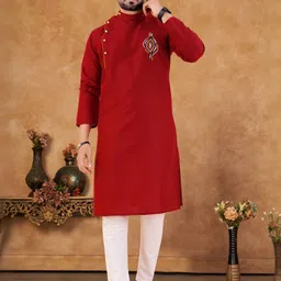 Saif chikan handicraft Men Ethnic Motifs Embroidered Pure Cotton Kurta With Pyjamas-picture-19