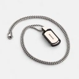 French Accent Silver-Plated Pendant With Chain image 2