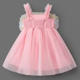Mark & Mia Sleeveless Party Frock with Frill Detailing - Pink image 2