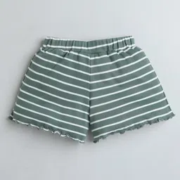 BABY NATION Cotton Striped Shorts - Green image 4