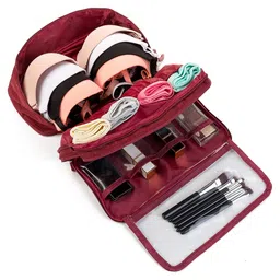 MOMISY Portable Storage Multipurpose Travel Bag -(Wine Red) image 5