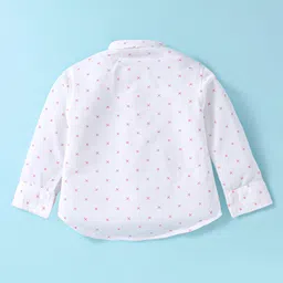 Dapper Dudes Full Sleeves Abstract Printed 3 Piece Party Suit Set With Cap & Bow Set - Peach image 5