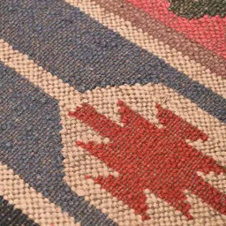 baithak krafts Multicolor Wool & Jute Traditional 60 x 36 Inches Hand Woven Dhurries image 4